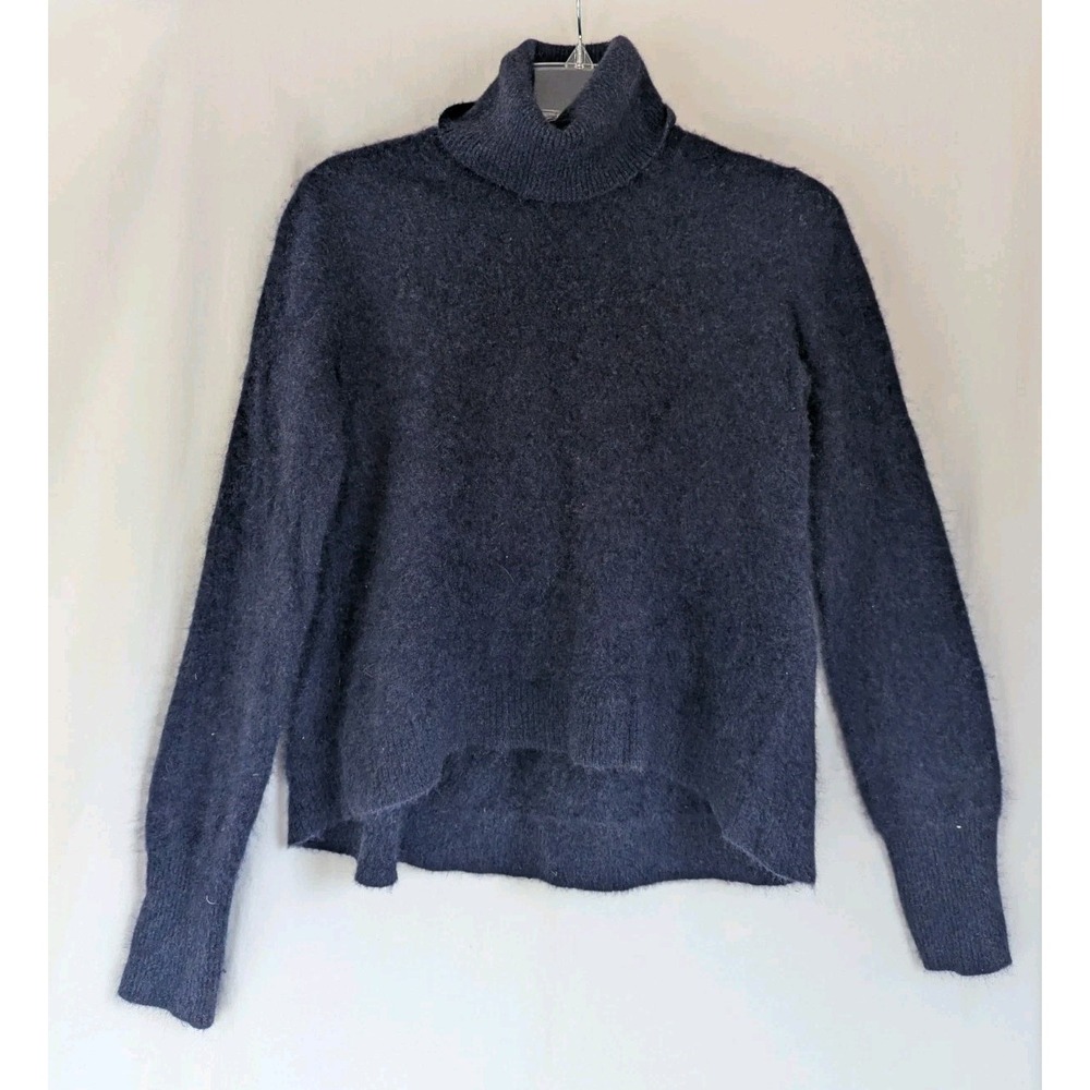 Barrow & Grove Cashmere Sweater Womens M Purple Turtleneck Purple Asymmetrical